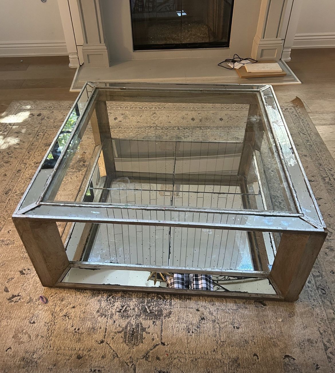 Z Gallery Glass Coffee Table 4 Feet By 5 Feet