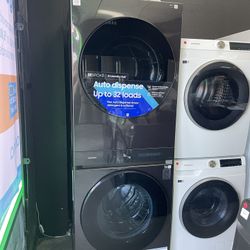 Samsung Bespoke 4.5 Cu Front Load Washer & 7.4 Cu Electric Dryer - Laundry Hub