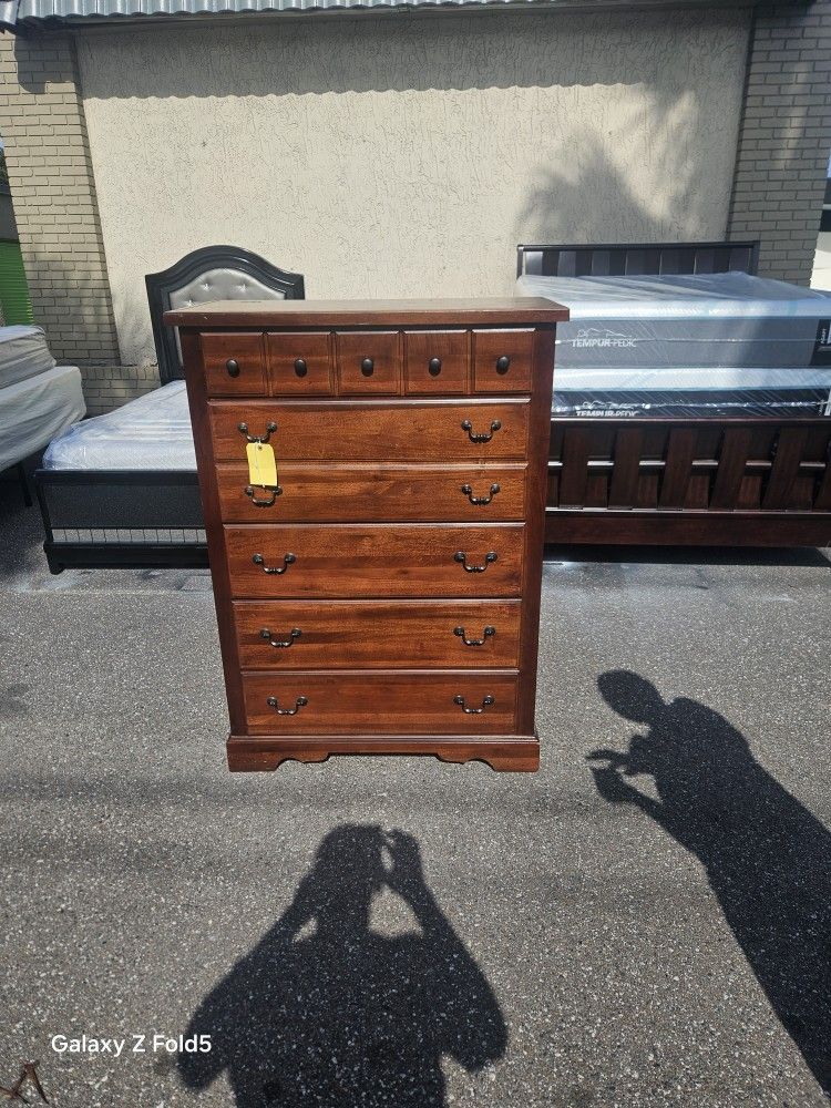Brown Cherry Solid Wood Solid Wood Chest 4 Drawers