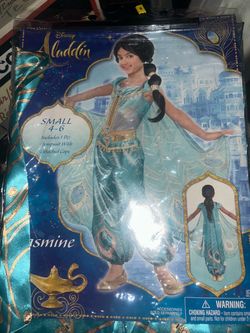 Disney Girls Jasmine Costume Size S 4-6