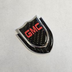 BRAND NEW GMC 1PCS Metal Real Carbon Fiber VIP Luxury Car Emblem Badge Decals  