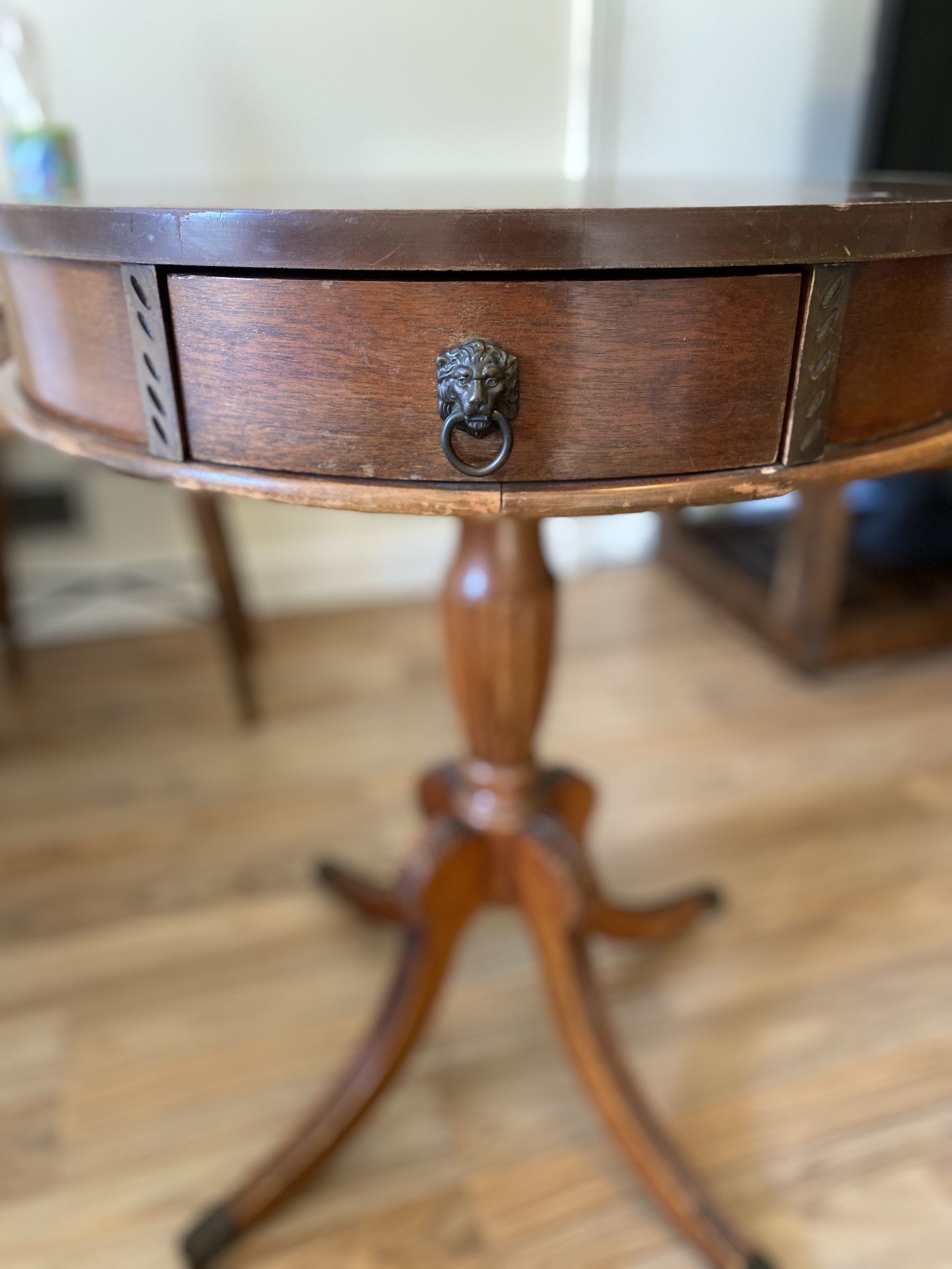 Antique ~1940's Drum table 