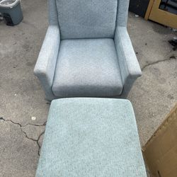 Mini Turquoise Sofa And Ottoman 
