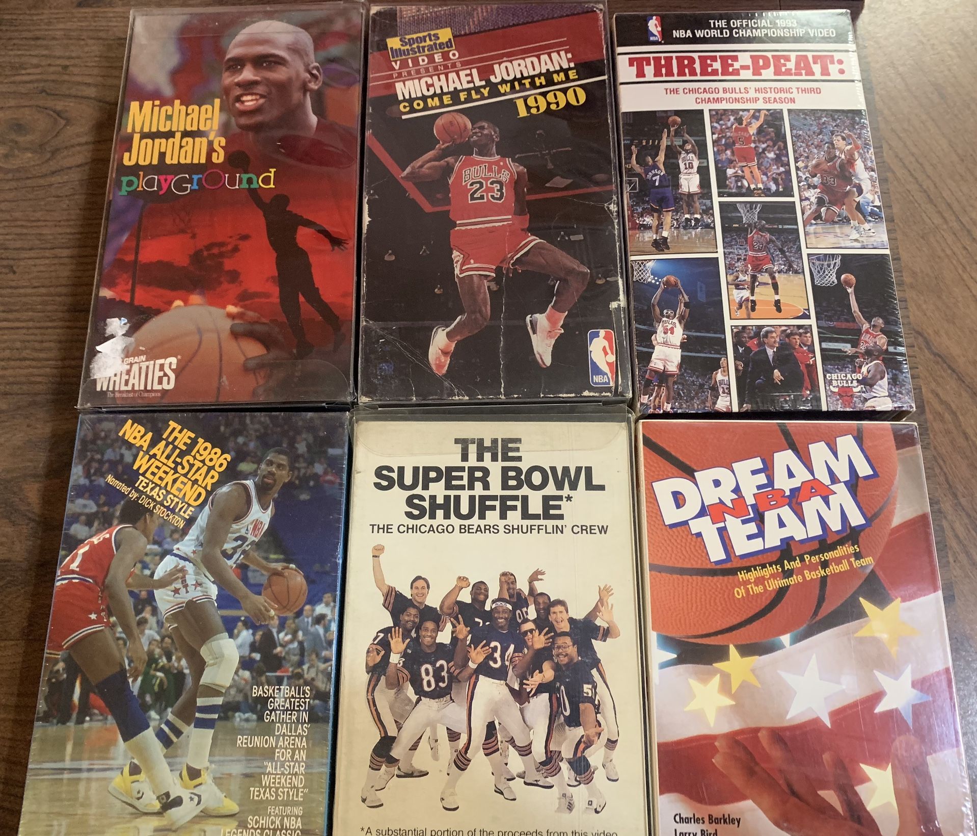 Vintage NBA And NFL Vhs Tapes