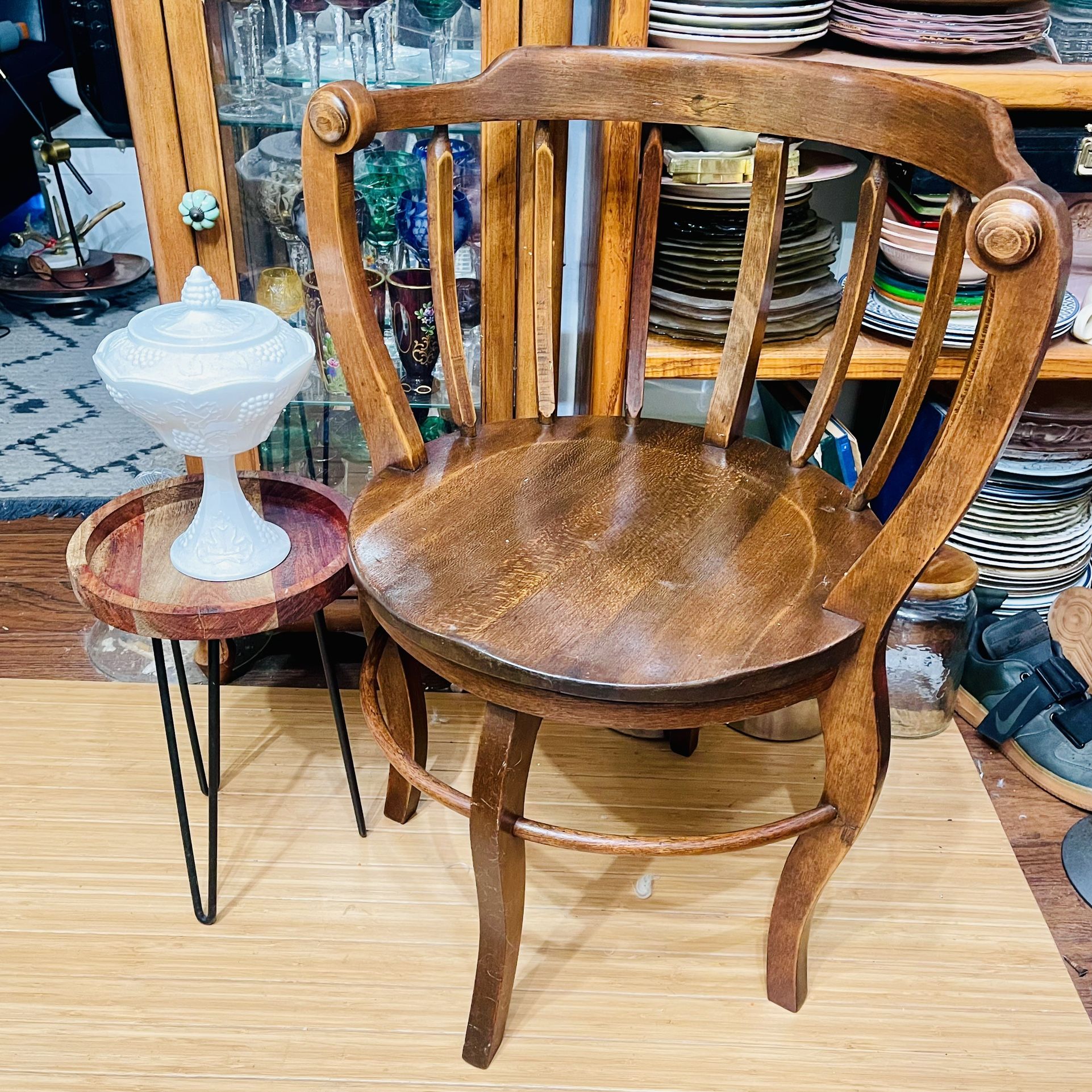 Antique Round Barrel Back Chair