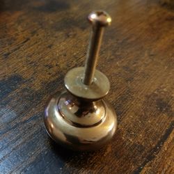 Set of 12 Vintage Solid Brass Cabinet Knobs - Round Mushroom Drawer Pulls w/ Screws