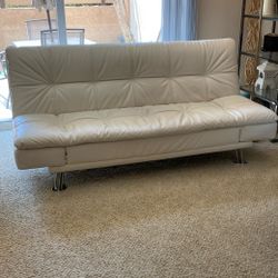 White Futon Sofa/Bed