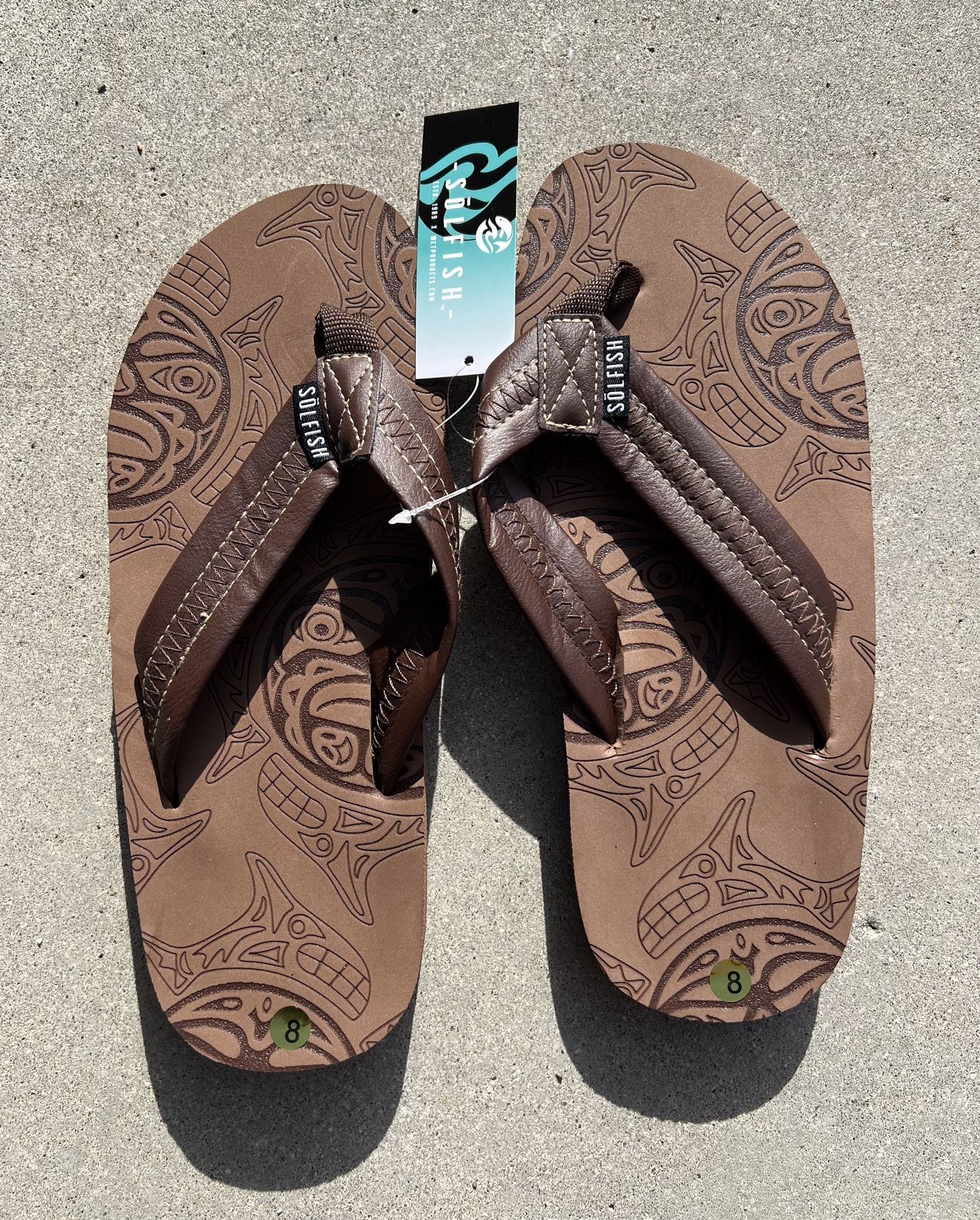 Mens Size 8 SolFish Sandals Flipflops Brand New With Tags!