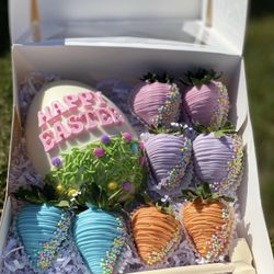Easter Bunny Basket And Strawberries 