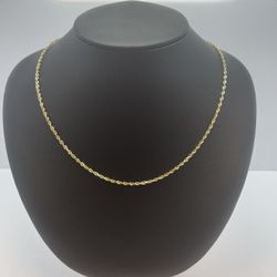 14K Gold Rope Chain. New 