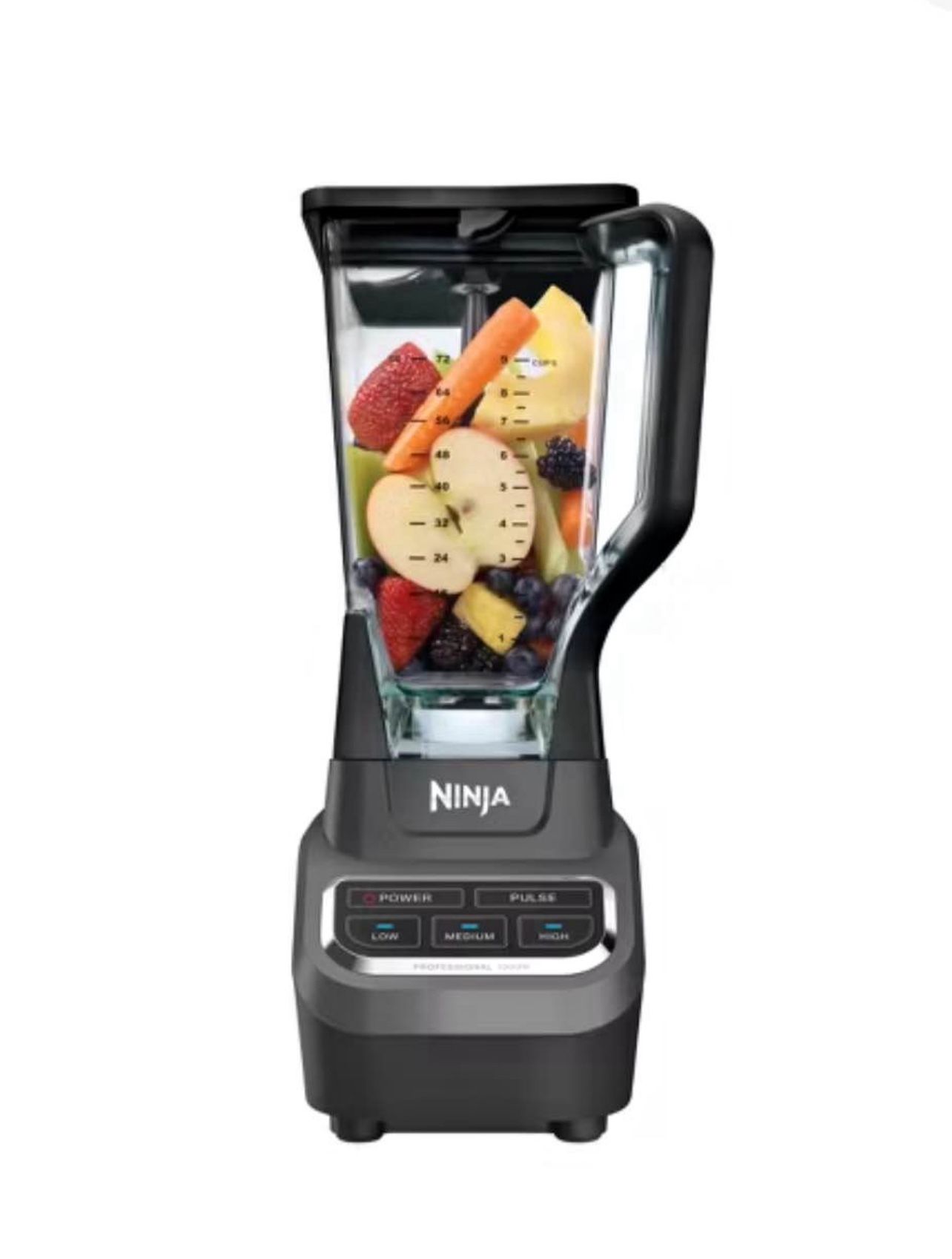Ninja Professional Blender 1000W Black BL610: 72 oz. Smoothie & Ice Crusher, 6-Blade Tech, 3 Speeds, Dishwasher-Safe Parts