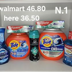 Tide, All, Purex, Gain, Colgate, Johnson, Shick, Venus Etc