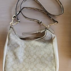 COACH Hobo Faux Snakeskin Purse