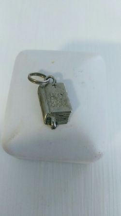Bible charm sterling silver vintage