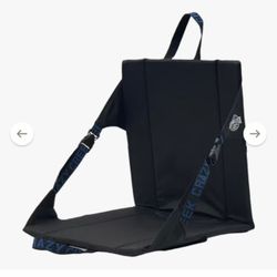 ⛺️New! Crazy Creek Black Stadium Seat Chair for Camping, Hiking, Sports Events Adj Straps Lightweight