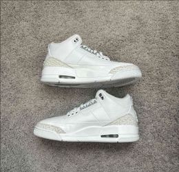 Air Jordan 3 Retro Pure Money 2025 White/Metallic Silver Size 9.5.