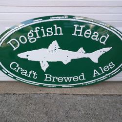 Metal tin beer sign large
