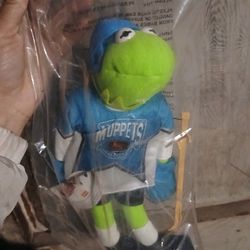 1995 McDonald’s THE MUPPETS KERMIT FOZZIE NHL 12” Plush Henson Hockey