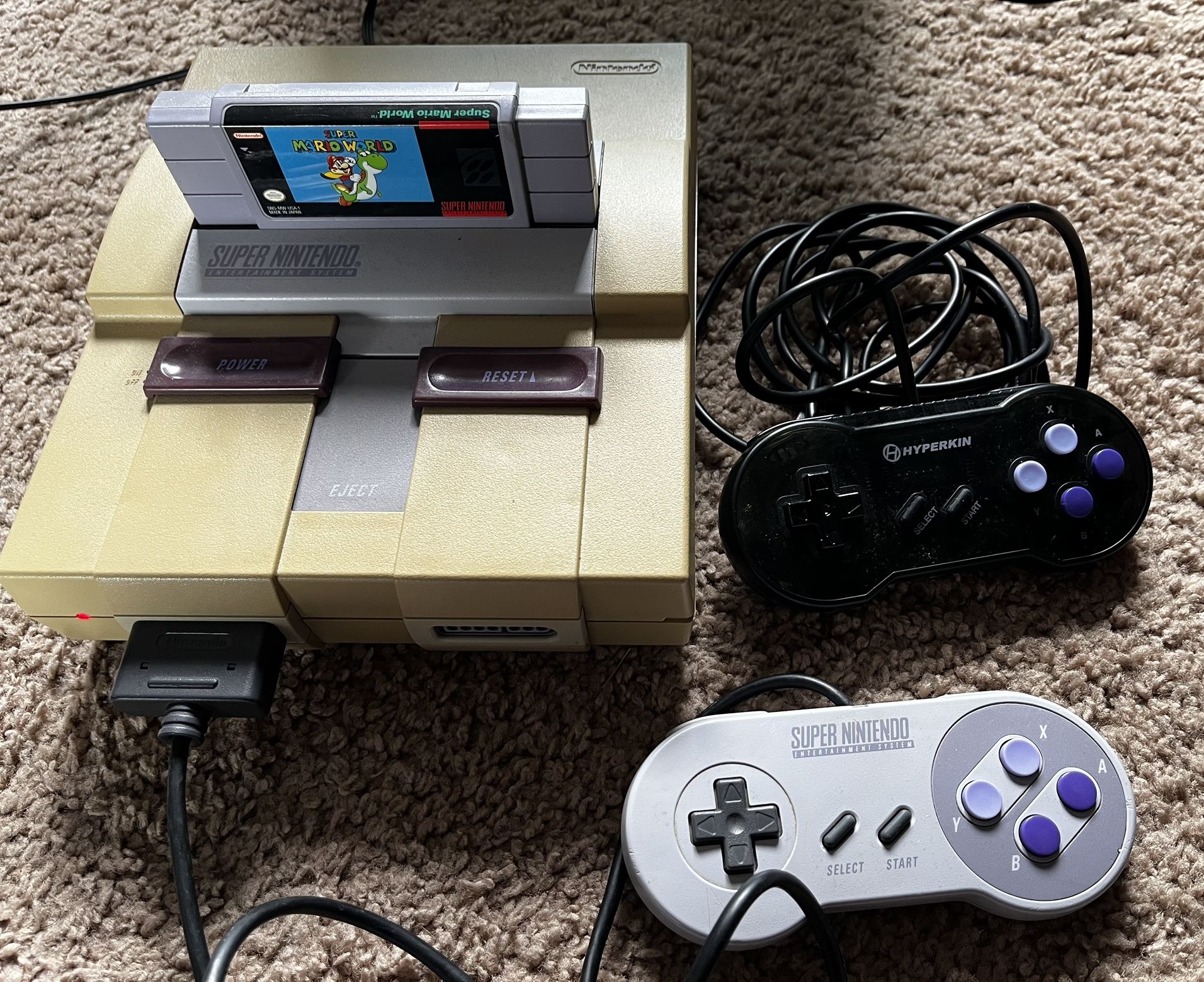 Super Nintendo and super Mario World