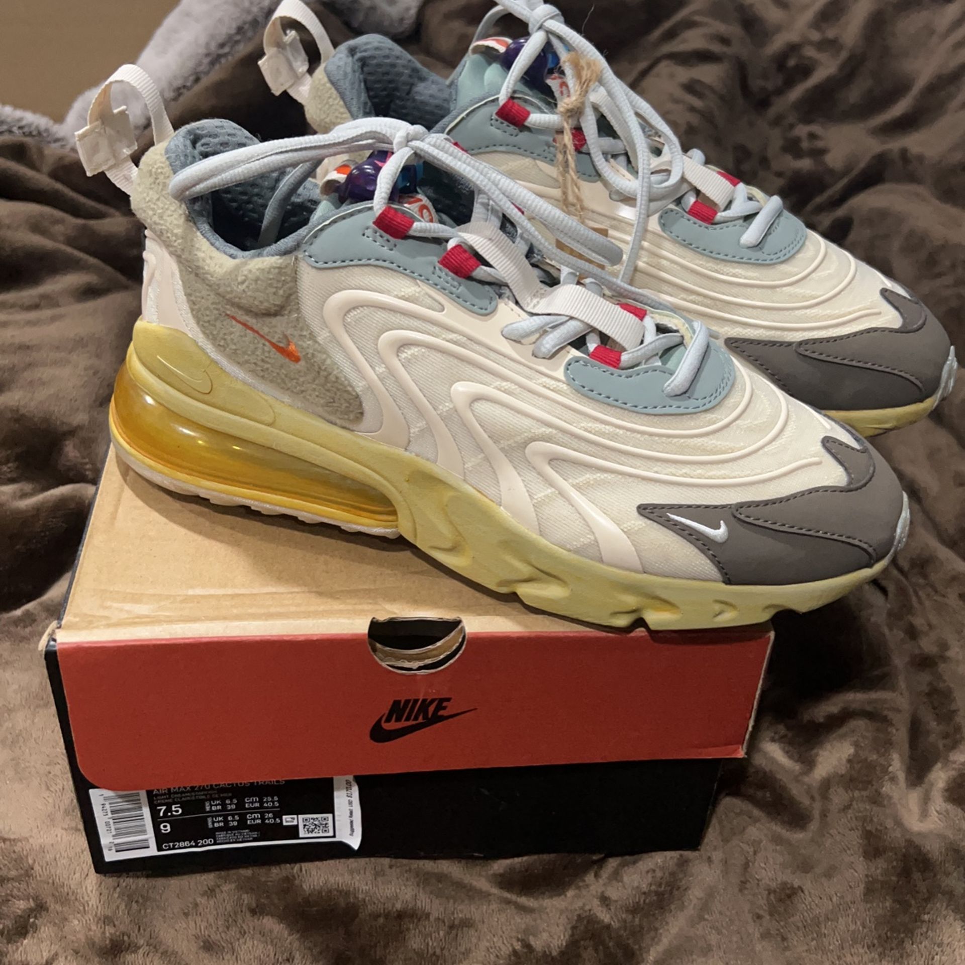 Nike Air Max 270 React ENG TRAVIS SCOTT Cactus Trail Size 7.5