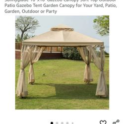 Brand New Available In Hesperia. Sunnyglade 10' x10' Gazebo Canopy Soft Top Outdoor Patio Gazebo Tent Garden Canopy for Your Yard, Patio, Garden, Outd