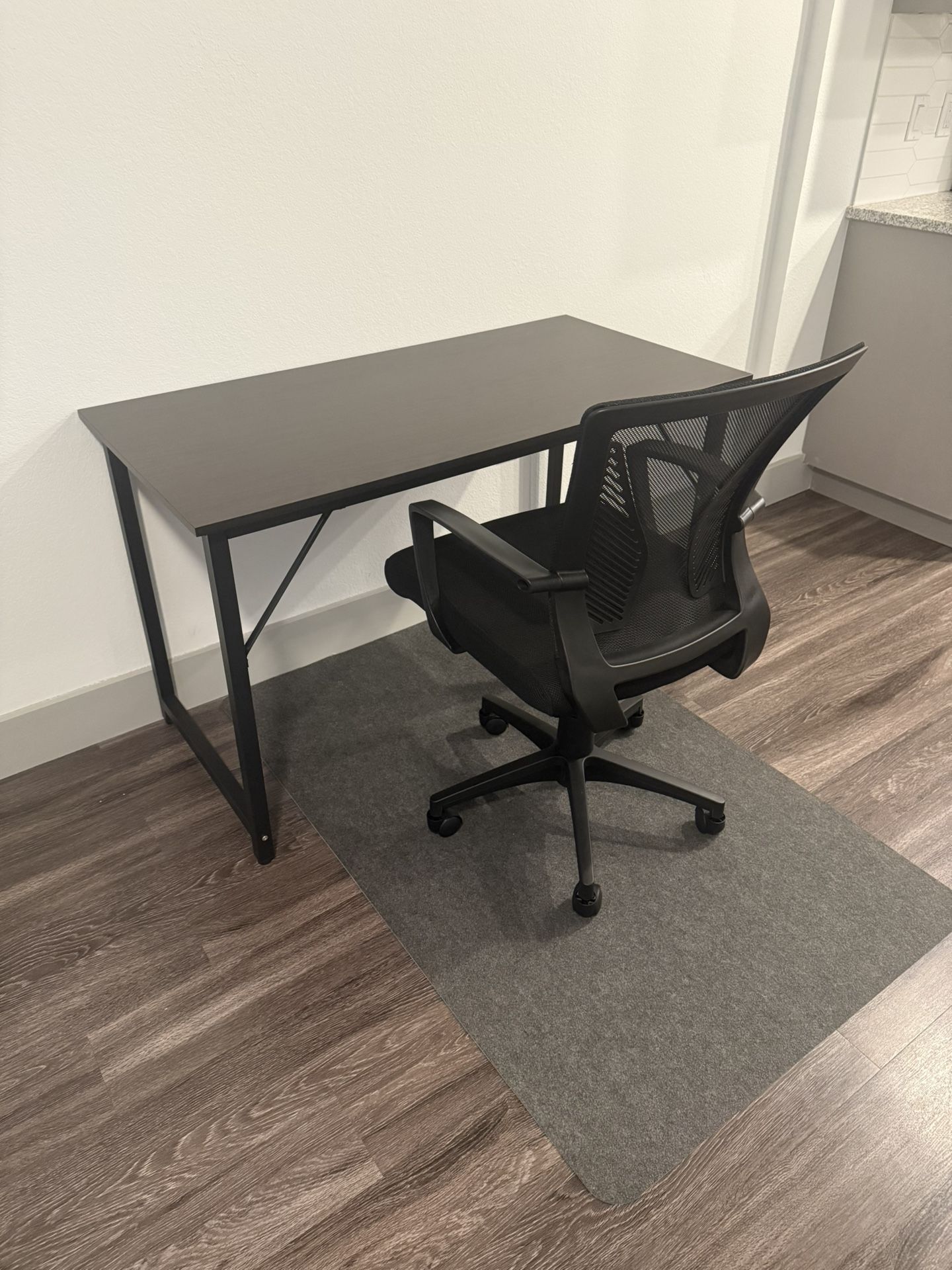 Office Desk + Chair + Floor Mat