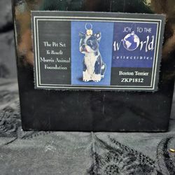 Joy to The World Collectibles European Blown Glass Pet Ornament, Boston Terrier