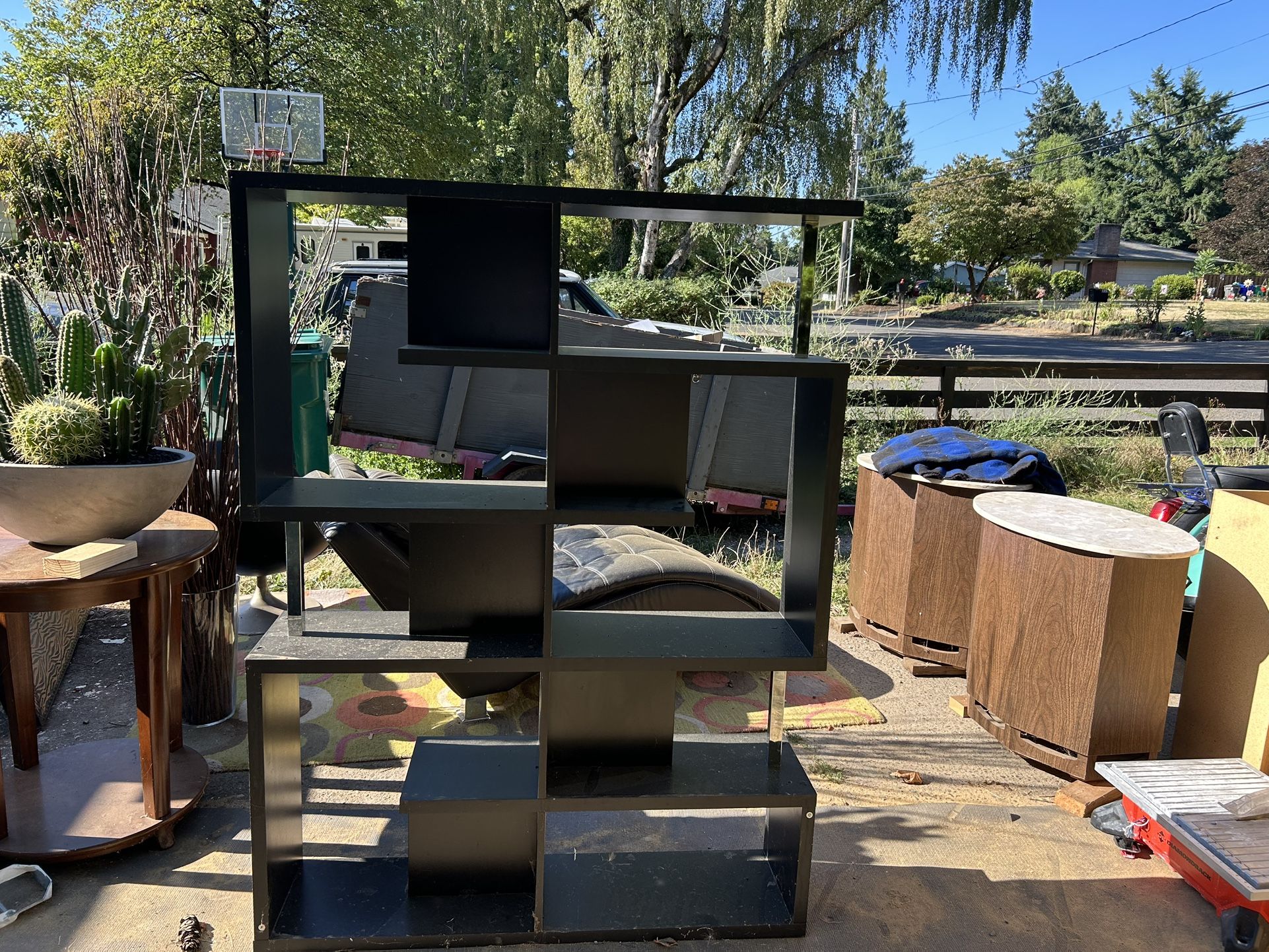 Black Shelving Unit