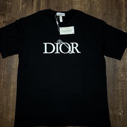 Christian Dior x Judy Blame Safety Pin Logo Black T-Shirt Size L 100% Cotton