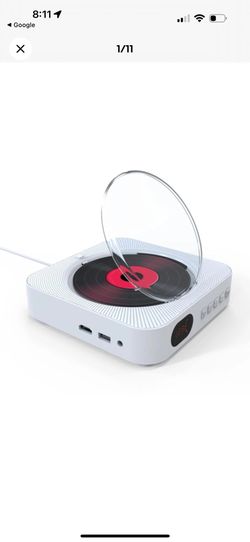 Hefilesy Portable CD Player With Dual Speakers Bluetooth Playback DVD Player With Speakers Reproductor De DVD blue