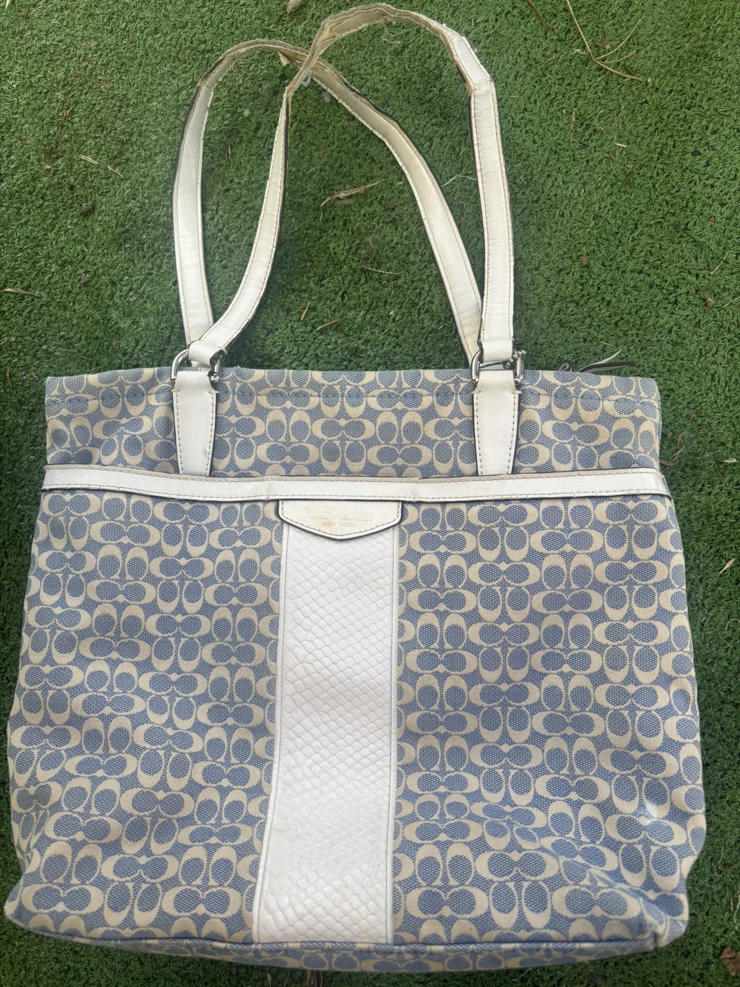 Vintage Coach Baby Blue Tote