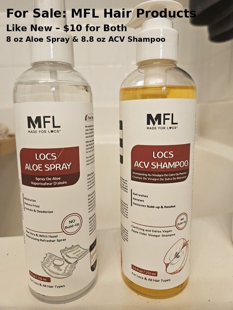 MFL Locs Aloe Spray & ACV Shampoo – Brand New – $20 Bundle