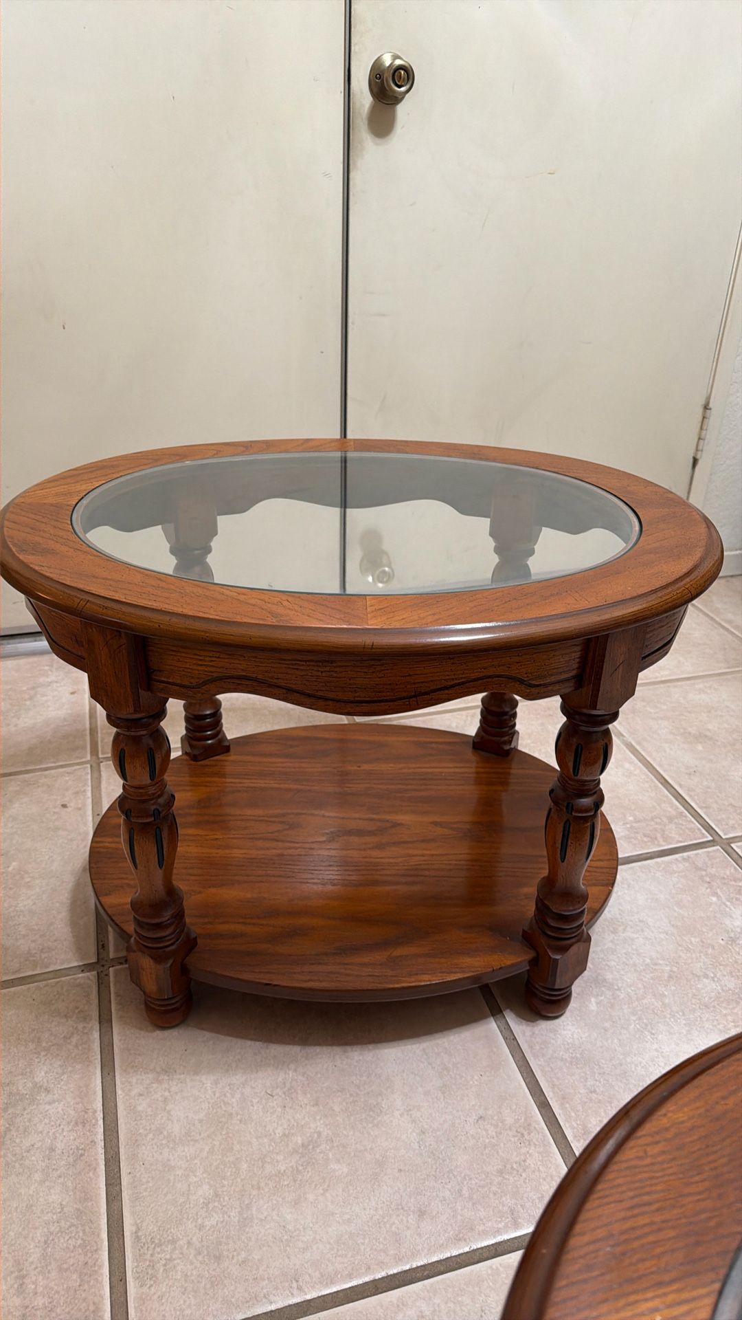 Antique Coffee Table & Side Table