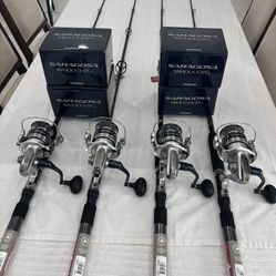 New Shimano Saragosa SW10000PG on New Star Ariel 7'0" 15-30lb Rods