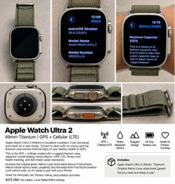 Apple Watch Ultra 2 49mm Titanium GPS + Cellular - 100% Battery