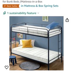 2 - Zinus 6 Inch Foam and Spring TwinMattress