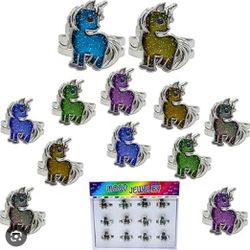 Unicorn Sparkly Mood Rings 