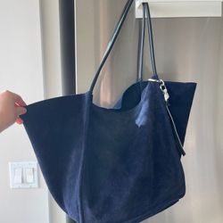 Proenza Schouler Ruched tote Blue and Gray Suede