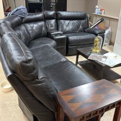 Leather Recliner Sofa Sectional 