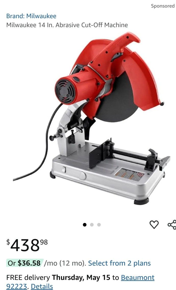 Milwaukee 14in Chop Saw Killer Deal