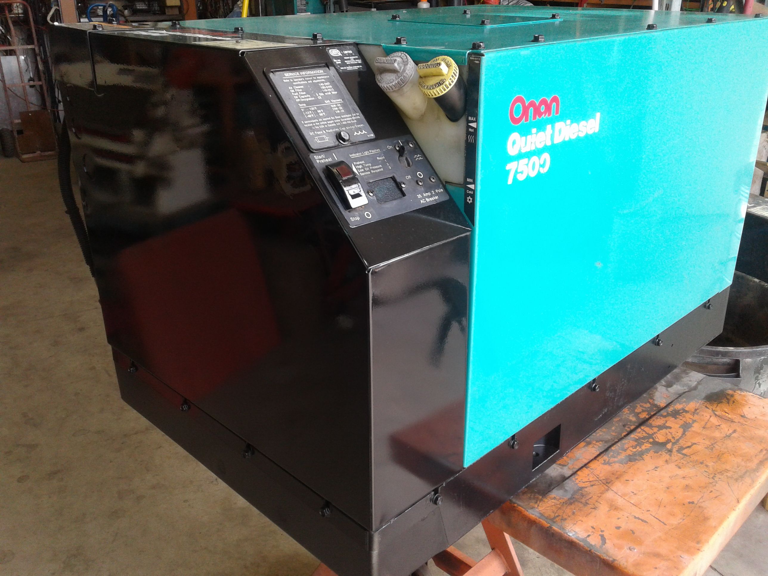 ONAN QUIET DIESEL 7500 WATT NICE!!