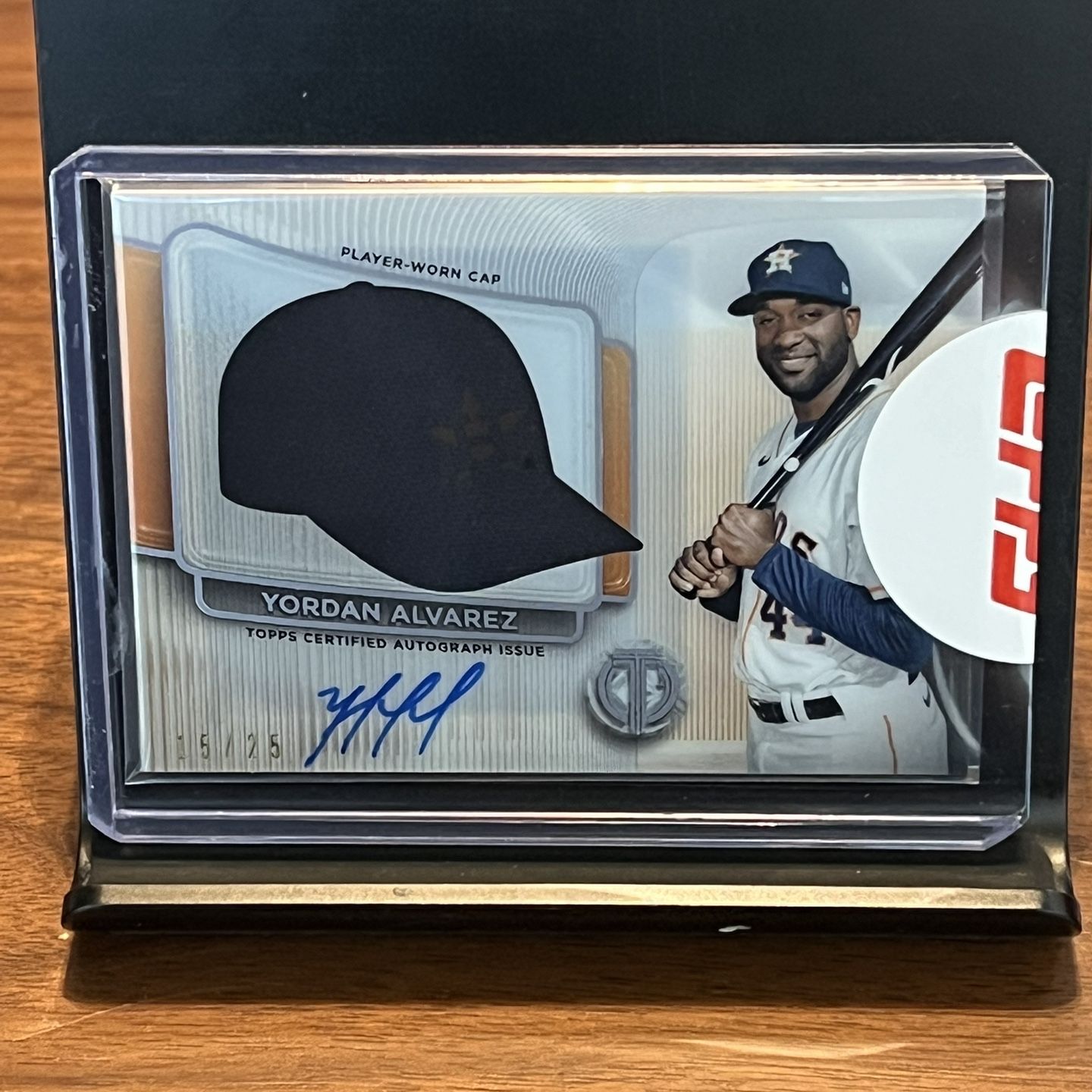 2024 Topps Tribute Tip Of The Cap Auto Relic Yordan Alvarez ASTROS 