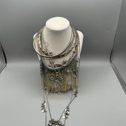 Silver Tone Jewelry Lot 