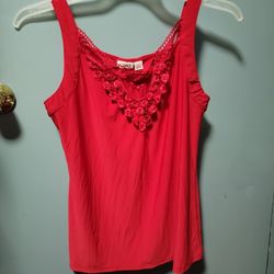Red Tank Top New From Catos Size 14 Ladies
