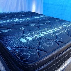 $220 Black Series Queen Pillow Top Mattress Only Brand New Free Delivery Same Day 