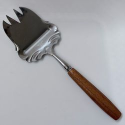 Vintage Spar Norway 18/8 Stainless Scandinavian Cheese Slicer Wood Handle 8.5”