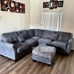 New Sectional Dark  Gray 