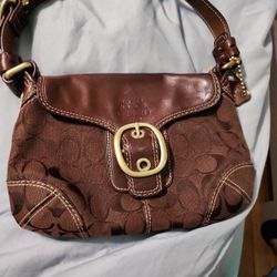 Brown Coach Shoulder Bag