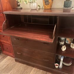 Antique Secretary Desk with Drawers 