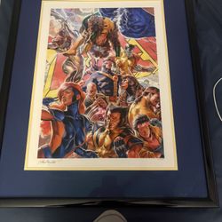 X-men Limited Art print (custom Frame Museum Glass)